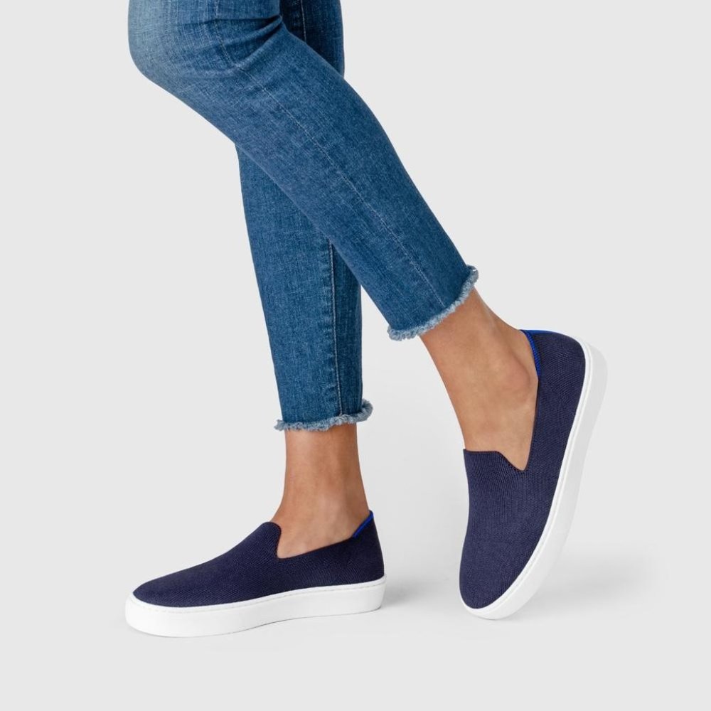 Rothy's The Slip On Sneaker in Deep Navy